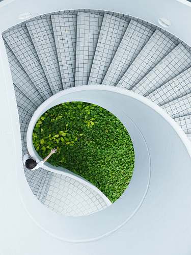 android wallpapers woman standing spiral stairs android backgrounds